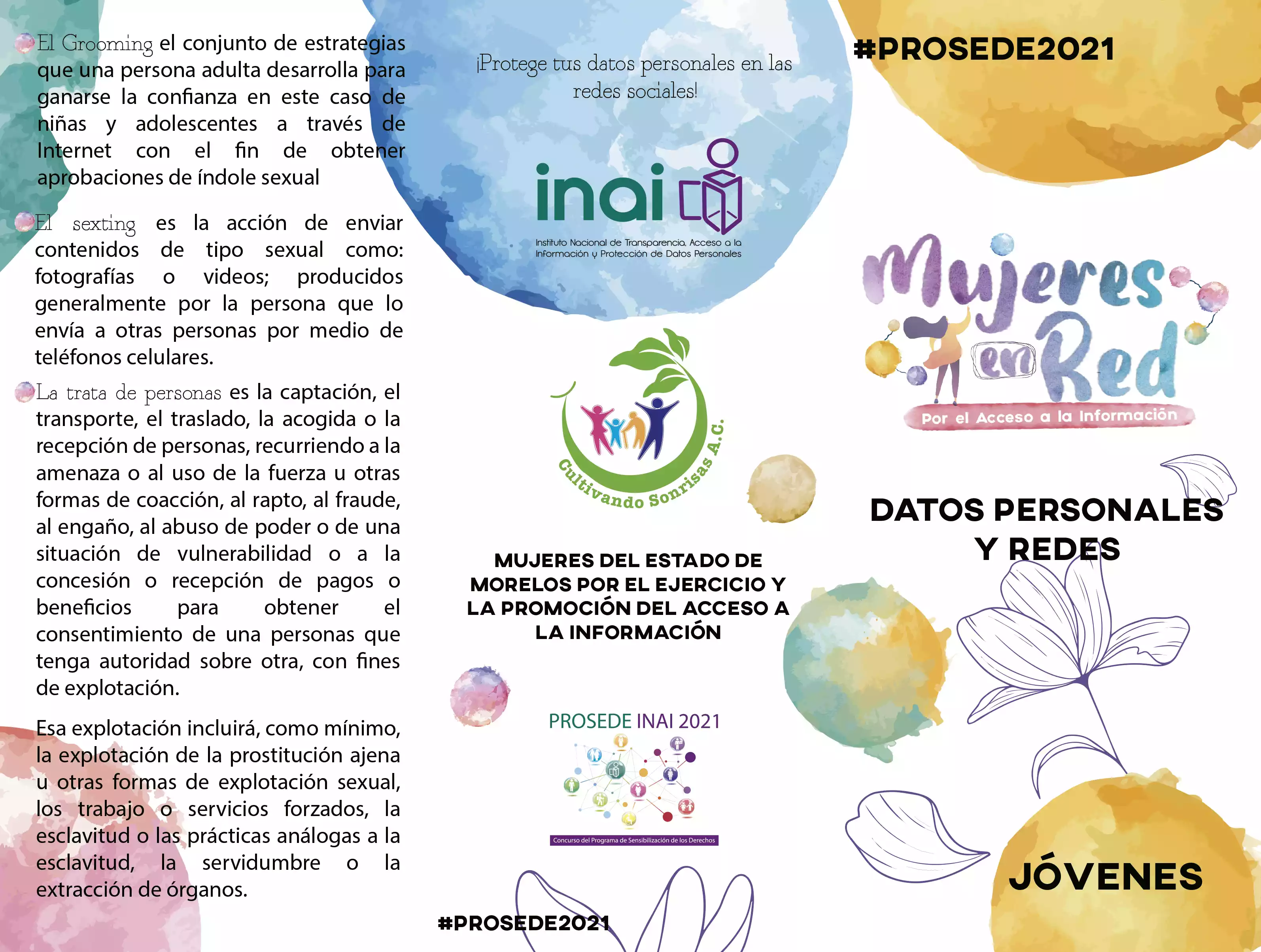 Tríptico Jóvenes — Frente